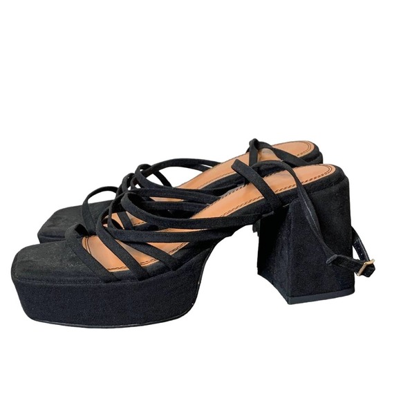 ASOS Shoes - ASOS DESIGN Hanon strappy platform heeled sandals in black